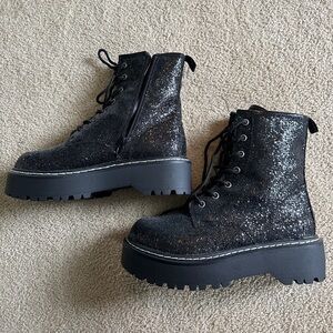 Sparkly Black Boots